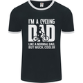 Cycling Dad Like a Normal Dad Father's Day Mens Ringer T-Shirt FotL Black/White