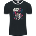 Sloth Wars Funny TV & Movie Parody Mens Ringer T-Shirt FotL Black/White