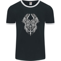 Two Roman Skulls wp Mens Ringer T-Shirt FotL Black/White