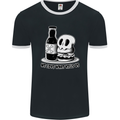 What We Love Kills Us Burger Food Skull Mens Ringer T-Shirt FotL Black/White