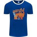 Easter Egg T-Rex as a Bunny Dinosaur Funny Mens Ringer T-Shirt FotL Royal Blue/White