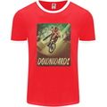 Downhill Mountain Biking DH Cycling Bicycle Mens Ringer T-Shirt FotL Red/White