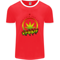 Keep Calm and Love Reggae Music Mens Ringer T-Shirt FotL Red/White