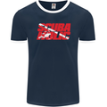 Scuba Diving Scubaholic Diver Dive Mens Ringer T-Shirt FotL Navy Blue/White