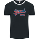 Legend Since 30th Birthday 1993 Mens Ringer T-Shirt FotL Black/White