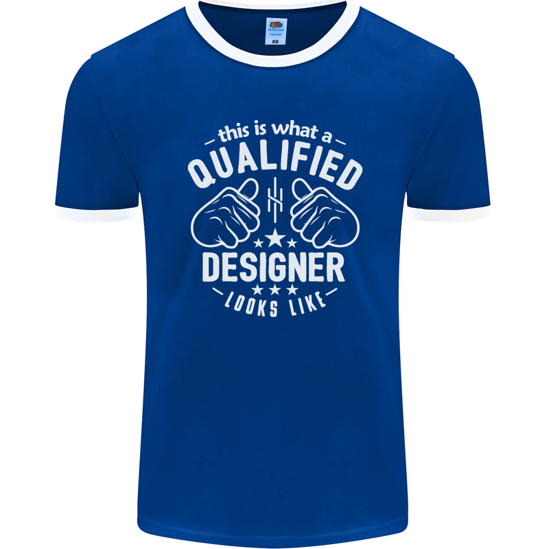 A Qualified Designer Looks Like Mens Ringer T-Shirt FotL Royal Blue/White