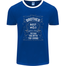 Father's Day No 1 Brother Man Myth Legend Mens Ringer T-Shirt FotL Royal Blue/White