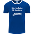 Rules for Dating My Daughters Father's Day Mens Ringer T-Shirt FotL Royal Blue/White