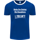 Rules for Dating My Daughters Father's Day Mens Ringer T-Shirt FotL Royal Blue/White