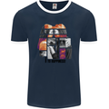 LGBT Onwards to Happiness Mens Ringer T-Shirt FotL Navy Blue/White