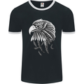 Eagle Bird of Prey Ornithology Mens Ringer T-Shirt FotL Black/White