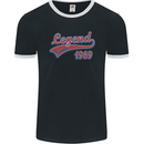 Legend Since 54th Birthday 1969 Mens Ringer T-Shirt FotL Black/White