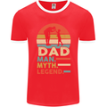 Dad Man Myth Legend Funny Fathers Day Mens Ringer T-Shirt FotL Red/White