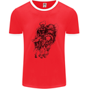 Odin the Viking on Horseback Valhalla Gods Mens Ringer T-Shirt FotL Red/White