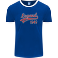Legend Since 74th Birthday 1949 Mens Ringer T-Shirt FotL Royal Blue/White