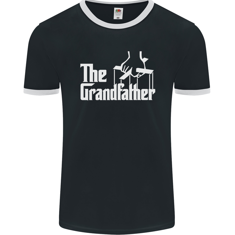 The Grandfather Grandad Grandparent's Day Mens Ringer T-Shirt FotL Black/White