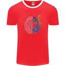 Artistic Technical Brain Artist Engineer Mens Ringer T-Shirt FotL Red/White
