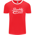 Daddy Est. 2022 Funny Father's Day Mens Ringer T-Shirt FotL Red/White