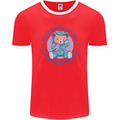 Tested Positive for Tired Teddy Bear Sleeping Mens Ringer T-Shirt FotL Red/White