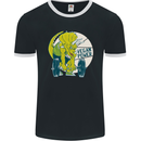 Vegan Power Gym Bodybuilding Vegetarian Mens Ringer T-Shirt FotL Black/White