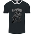 Extreme Motocross Dirt Bike MotoX Motosport Mens Ringer T-Shirt FotL Black/White