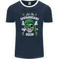 St Patricks Day Let the Shenanigans Begin Mens Ringer T-Shirt FotL Navy Blue/White