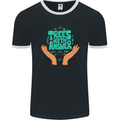 Climate Change Trees Are the Answer Mens Ringer T-Shirt FotL Black/White