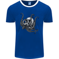 Cthulhu Skull Mens Ringer T-Shirt FotL Royal Blue/White