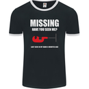 Missing Pipe Cutter Funny Plumer DIY Mens Ringer T-Shirt FotL Black/White