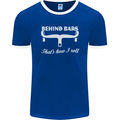 Behind Bars That's How I Roll Cycling Bike Mens Ringer T-Shirt FotL Royal Blue/White