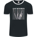 Chef I Play With Knives Mens Ringer T-Shirt FotL Black/White