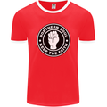 Northern Soul Keeping the Faith Mens Ringer T-Shirt FotL Red/White