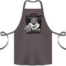 Who's Awesome You're Awesome Funny Cotton Apron 100% Organic Dark Grey