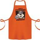 Who's Awesome You're Awesome Funny Cotton Apron 100% Organic Orange