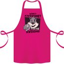 Who's Awesome You're Awesome Funny Cotton Apron 100% Organic Pink