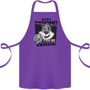 Who's Awesome You're Awesome Funny Cotton Apron 100% Organic Purple