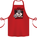 Who's Awesome You're Awesome Funny Cotton Apron 100% Organic Red