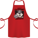 Who's Awesome You're Awesome Funny Cotton Apron 100% Organic Red