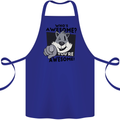 Who's Awesome You're Awesome Funny Cotton Apron 100% Organic Royal Blue