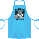 Who's Awesome You're Awesome Funny Cotton Apron 100% Organic Turquoise