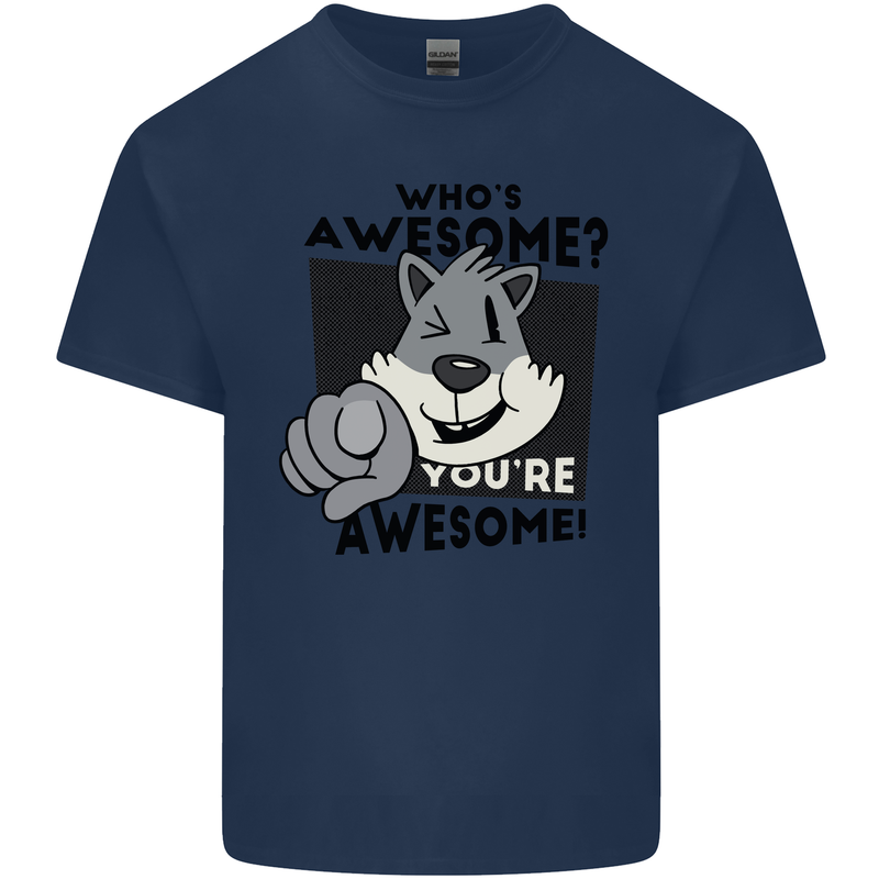 Who's Awesome You're Awesome Funny Kids T-Shirt Childrens Navy Blue