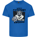 Who's Awesome You're Awesome Funny Kids T-Shirt Childrens Royal Blue