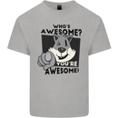 Who's Awesome You're Awesome Funny Kids T-Shirt Childrens Sports Grey