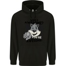 Who's Awesome You're Awesome Funny Mens 80% Cotton Hoodie Black