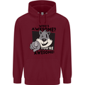 Who's Awesome You're Awesome Funny Mens 80% Cotton Hoodie Maroon