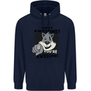 Who's Awesome You're Awesome Funny Mens 80% Cotton Hoodie Navy Blue