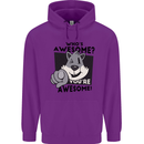 Who's Awesome You're Awesome Funny Mens 80% Cotton Hoodie Purple