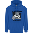 Who's Awesome You're Awesome Funny Mens 80% Cotton Hoodie Royal Blue