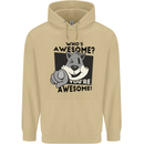 Who's Awesome You're Awesome Funny Mens 80% Cotton Hoodie Sand
