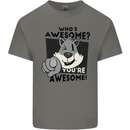 Who's Awesome You're Awesome Funny Mens Cotton T-Shirt Tee Top Charcoal